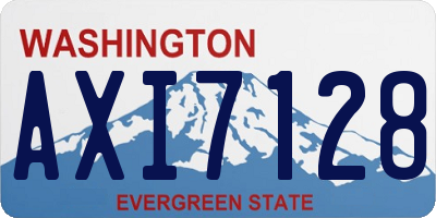 WA license plate AXI7128