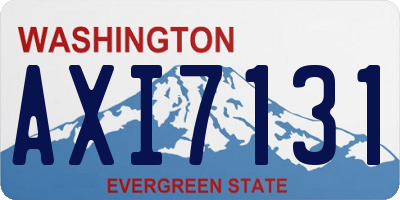 WA license plate AXI7131