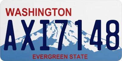 WA license plate AXI7148