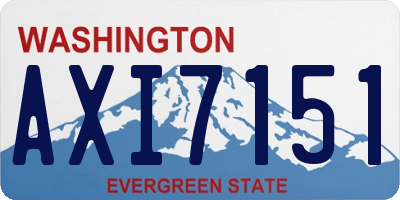 WA license plate AXI7151