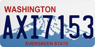 WA license plate AXI7153