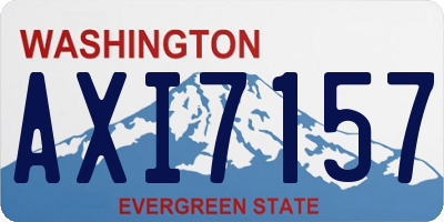 WA license plate AXI7157