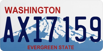 WA license plate AXI7159