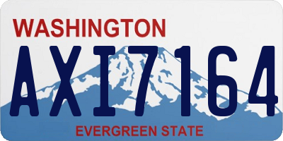 WA license plate AXI7164
