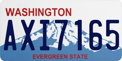 WA license plate AXI7165