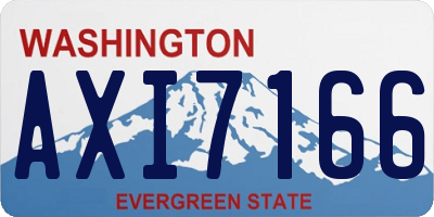 WA license plate AXI7166
