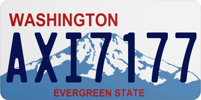 WA license plate AXI7177