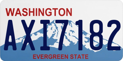 WA license plate AXI7182