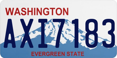 WA license plate AXI7183