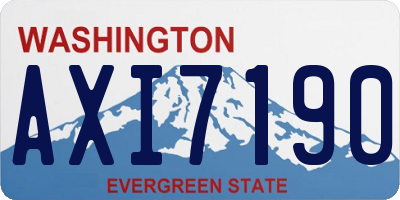 WA license plate AXI7190