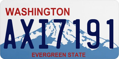 WA license plate AXI7191