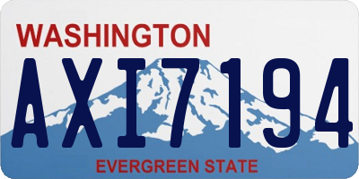 WA license plate AXI7194