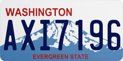 WA license plate AXI7196