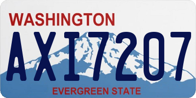 WA license plate AXI7207