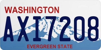 WA license plate AXI7208