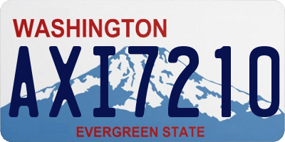 WA license plate AXI7210