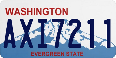 WA license plate AXI7211