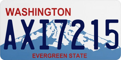 WA license plate AXI7215