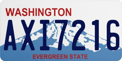 WA license plate AXI7216