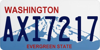 WA license plate AXI7217