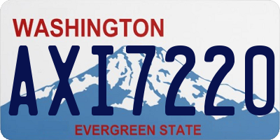 WA license plate AXI7220