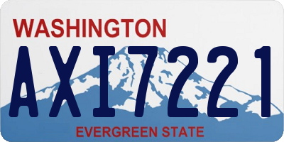 WA license plate AXI7221
