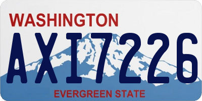 WA license plate AXI7226