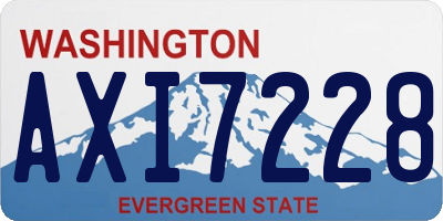 WA license plate AXI7228