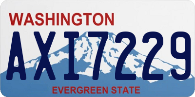 WA license plate AXI7229