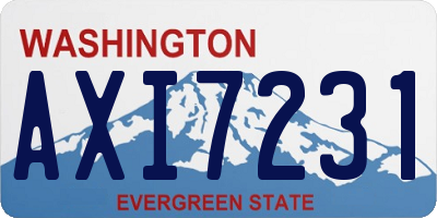 WA license plate AXI7231