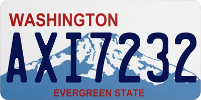 WA license plate AXI7232