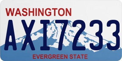 WA license plate AXI7233