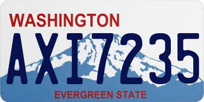 WA license plate AXI7235
