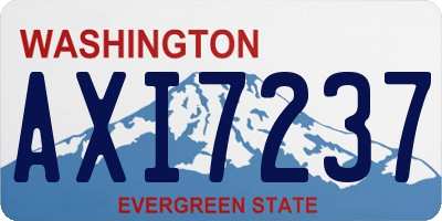 WA license plate AXI7237