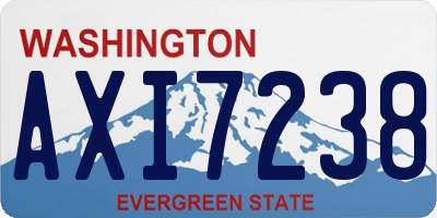 WA license plate AXI7238