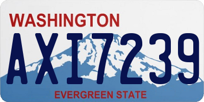 WA license plate AXI7239