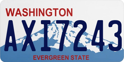 WA license plate AXI7243
