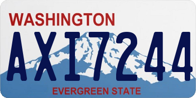 WA license plate AXI7244