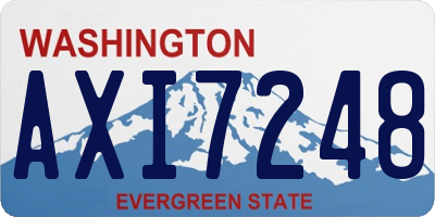 WA license plate AXI7248