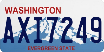 WA license plate AXI7249
