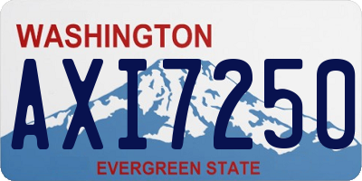 WA license plate AXI7250