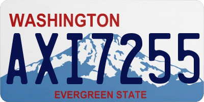WA license plate AXI7255