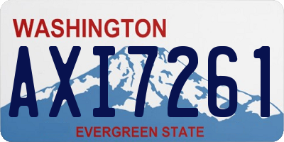 WA license plate AXI7261