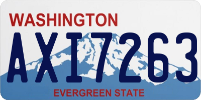 WA license plate AXI7263