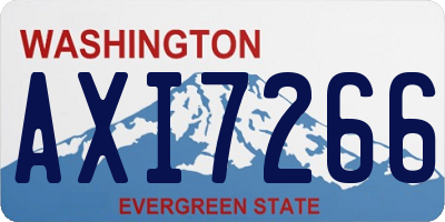 WA license plate AXI7266
