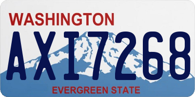 WA license plate AXI7268