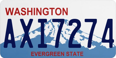 WA license plate AXI7274