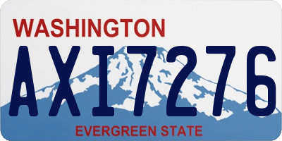 WA license plate AXI7276