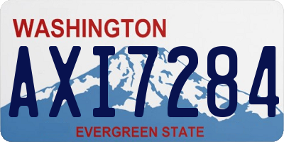 WA license plate AXI7284