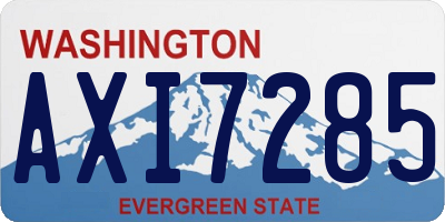 WA license plate AXI7285